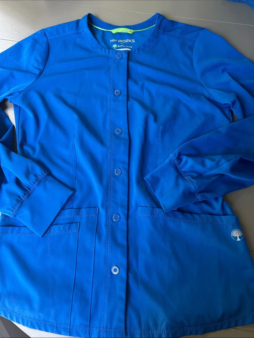 Bundle of royal blue nursing scrubs